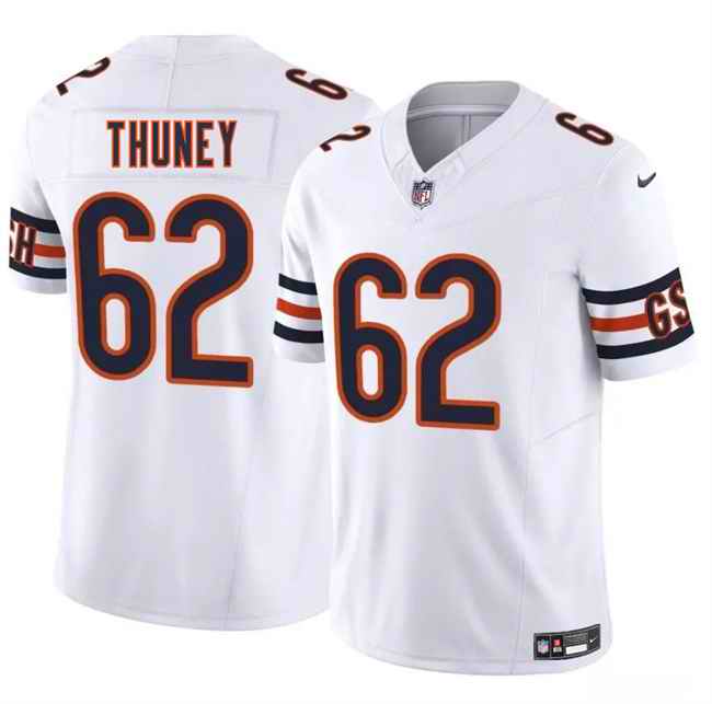 Men's Chicago Bears #62 Joe Thuney White 2025 F.U.S.E. Vapor Stitched Football Jersey